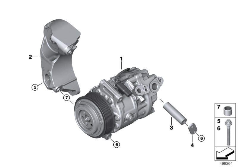 RP sprężarka klimatyzacji  (64_2171) dla BMW X5 G05 LCI X5 M60iX SAV ECE