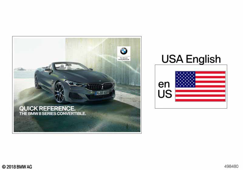 Quick Reference Card G14  (01_1627) dla BMW 8' G14 M850iX Cab ECE