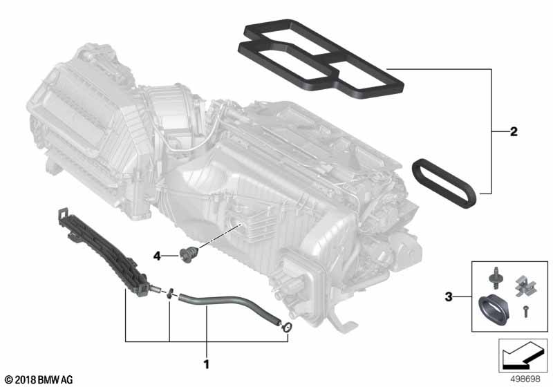 Części obudowy ogrzewania/klimatyzacji  (64_2486) dla BMW 4' G26 Gran Coupé 420i Gra ECE