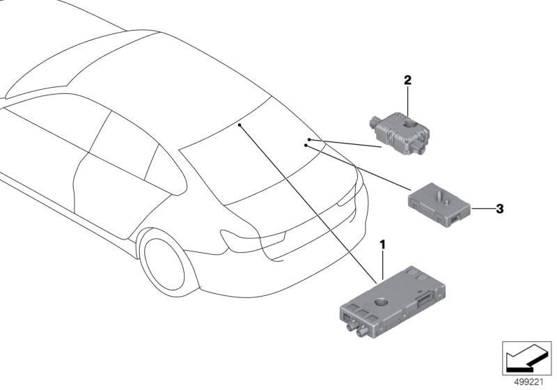 Poj.elem.wzmacn.antenowego Diversity  (65_3575) dla BMW 3' G20 LCI 330dX Lim ECE