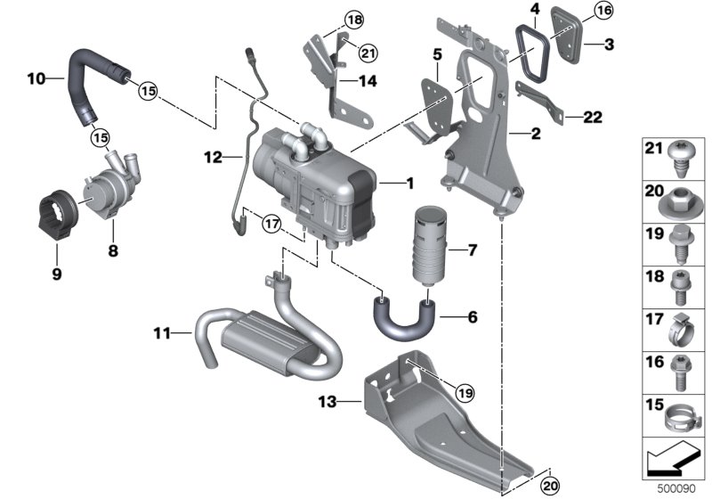 Urządzenie ogrzewania dodatkowego  (64_2309) dla BMW X3 G01 LCI X3 M40dX SAV ECE
