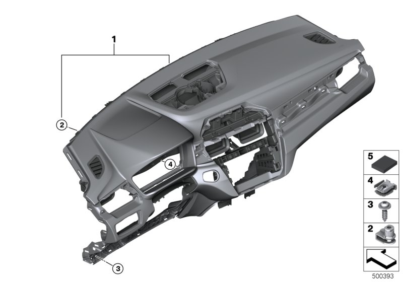 Tapicerka deski rozdzielczej  (51_2905) dla BMW X1 F48 LCI X1 18d SAV ECE