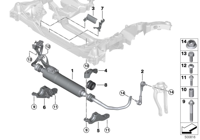 Stabiliz.prz./ Dynamic Drive na cz.koła  (31_1726) dla BMW 8' G16 Gran Coupé 840dX Gra ECE