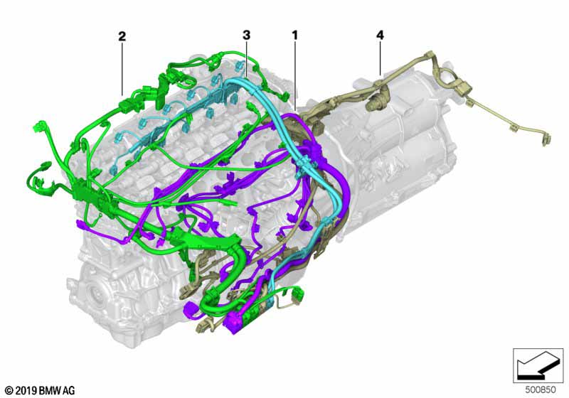 Wiązka przewodów silnika  (12_2476) dla BMW X5 G05 X5 40iX SAV ECE