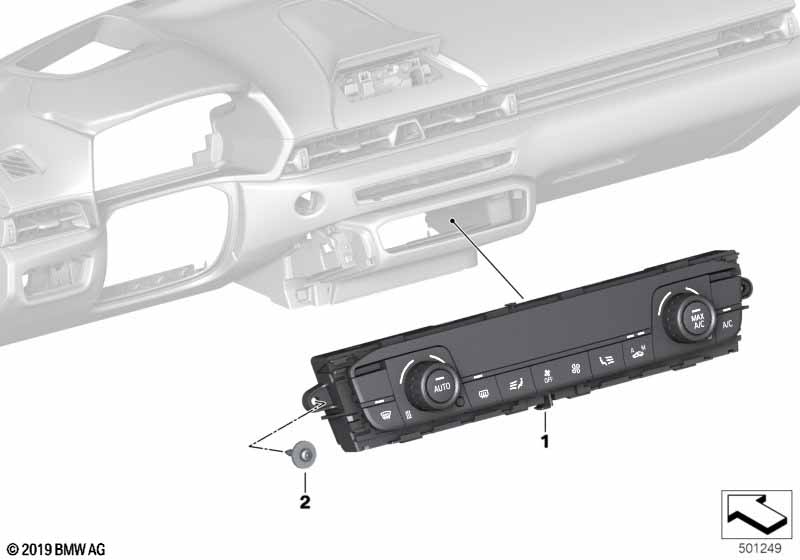Panel obsługi automatycznej klimatyzacji  (64_2403) dla BMW TMC Supra LCI Supra 30i Cou ECE