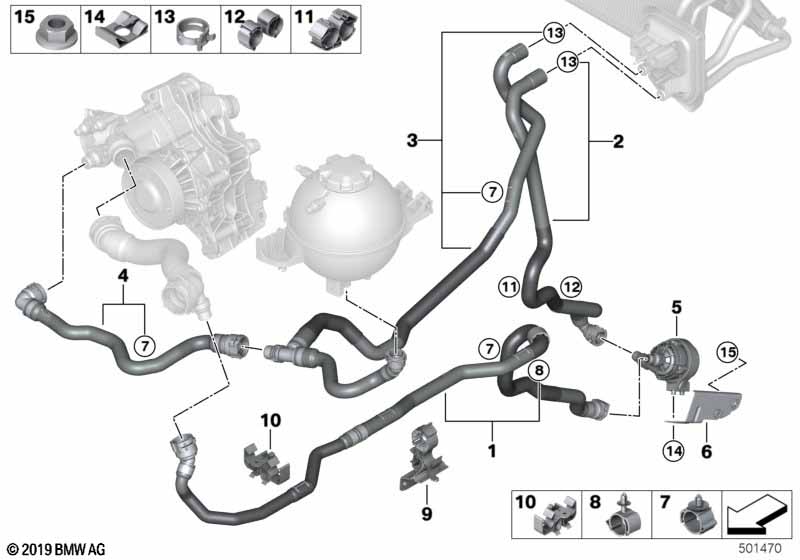 Węże płynu chłodz.  (64_2537) dla BMW X4 M F98 LCI X4 M SAC ECE