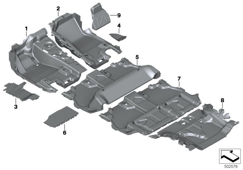 Wykładzina podłogowa  (51_A142) dla BMW X5 G05 X5 25dX SAV ECE