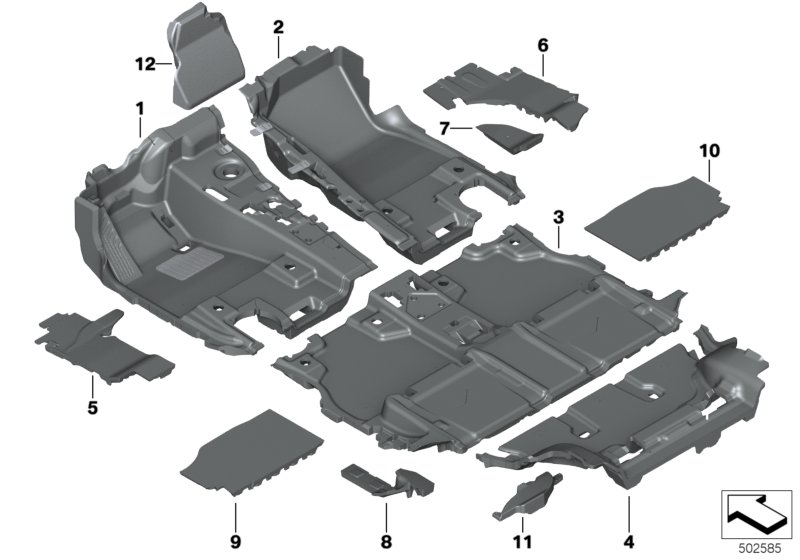 Wykładzina podłogowa  (51_A461) dla BMW X7 G07 X7 M50iX SAV ECE