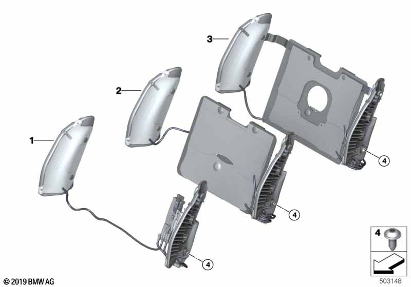 Fotel przedni z funkcjami komfortu  (52_4618) dla BMW X3 M F97 X3 M SAV ECE