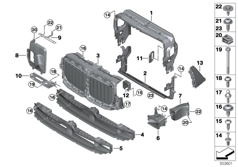 Prowadnice powietrza  (51_A441) dla BMW X7 G07 X7 40dX SAV ECE