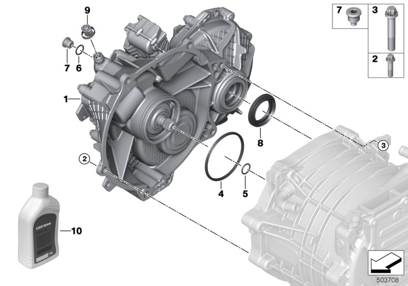 Skrzynia biegów E / mocowanie  (27_0199) dla MINI F56 BEV LCI Cooper SE 3-drzwiowy ECE