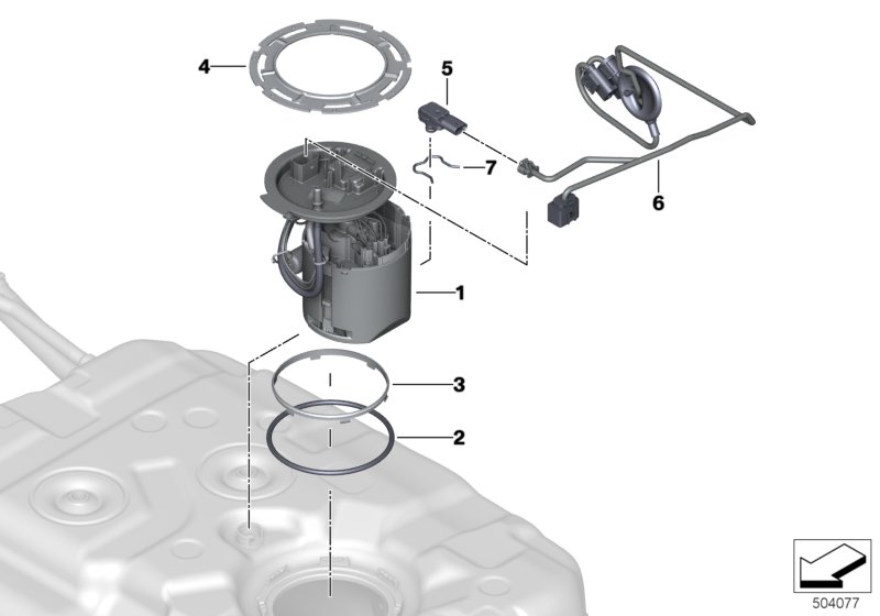 Pompa paliwowa / Czujnik poziomu  (16_1410) dla BMW XM G09 XM SAC ECE