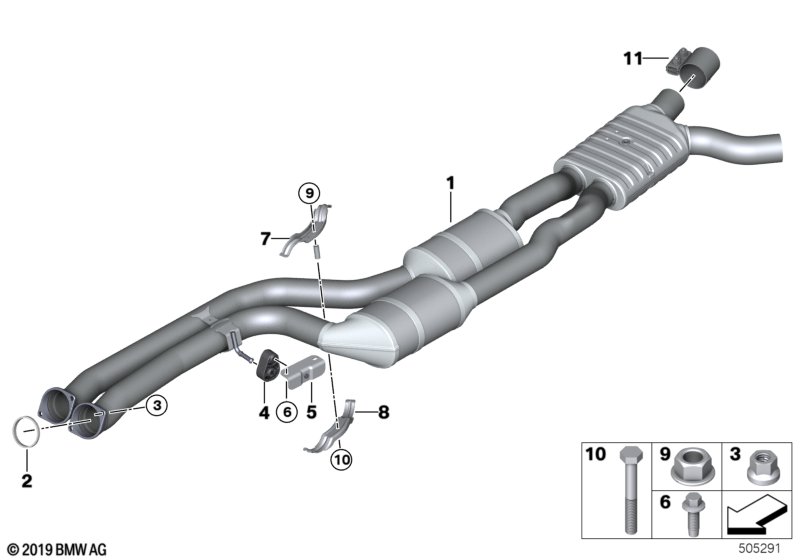 Katalizator/Środkowa część tłumika  (18_1774) dla BMW 2' F87 M2 LCI M2 CS Cou ECE