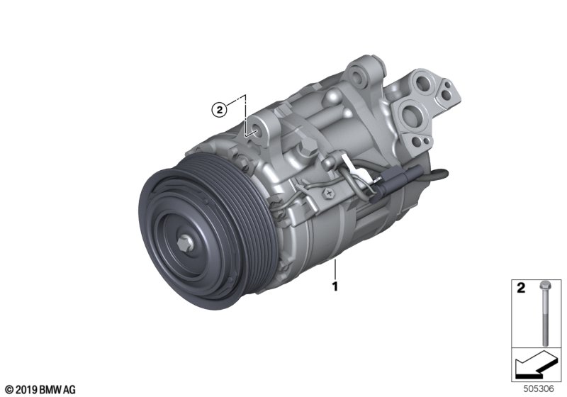 sprężarka klimatyzacji  (64_2633) dla BMW 3' G20 LCI 320d Lim ECE