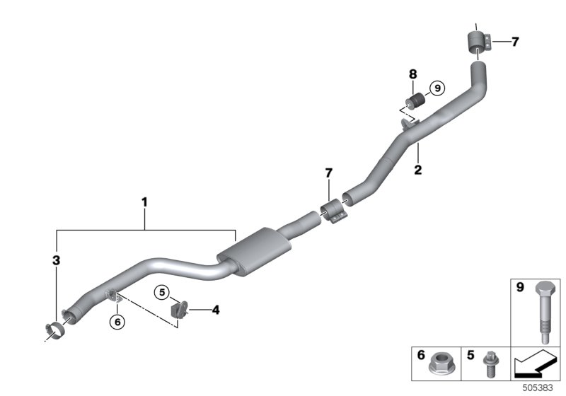 Katalizator/Przednia część tłumika  (18_1463) dla BMW X5 G05 X5 40iX SAV ECE
