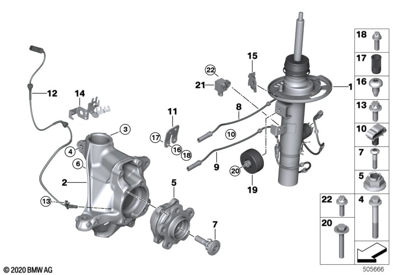 Amortyzator przedni EDC/elementy dod.  (31_1421) dla BMW X4 G02 X4 20iX SAC ECE