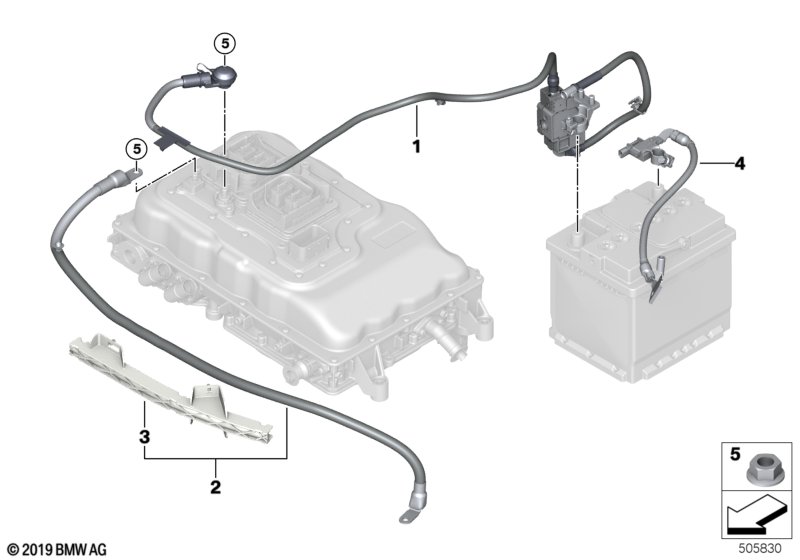 Kabel akumulatora/Kabel masy  (61_6536) dla MINI F56 BEV Cooper SE 3-drzwiowy ECE