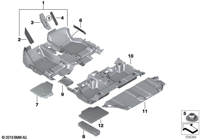 Wykładzina podłogowa  (51_2925) dla BMW X2 F39 X2 18i SAC ECE