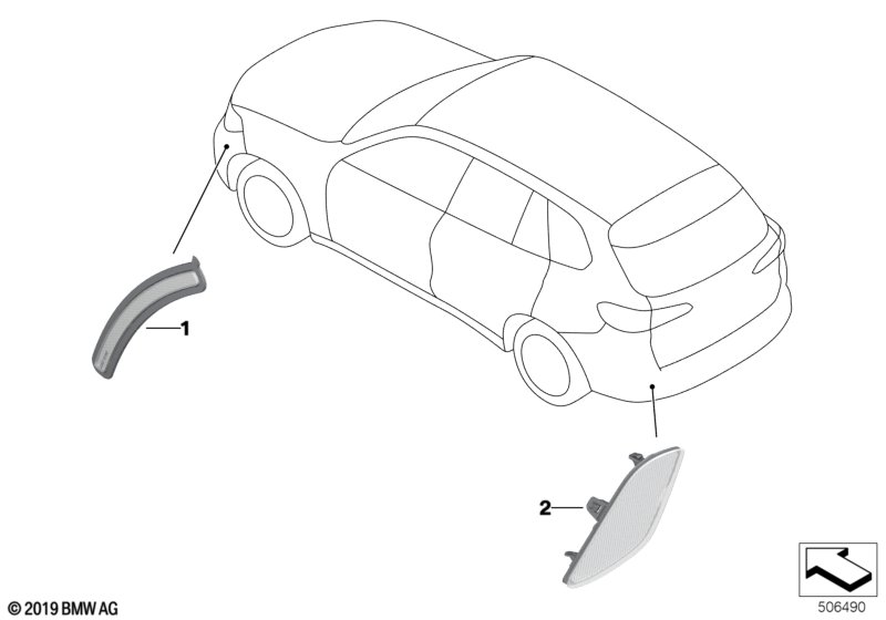 Światło odbłyskowe  (63_2187) dla BMW X5 M F95 X5 M SAV ECE