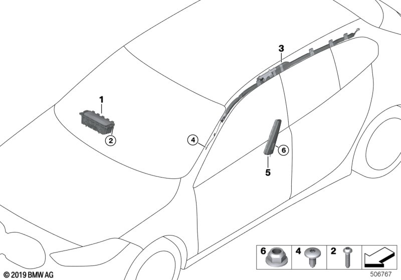 Poduszka powietrzna  (72_0915) dla BMW 1' F40 116d 5-d ECE
