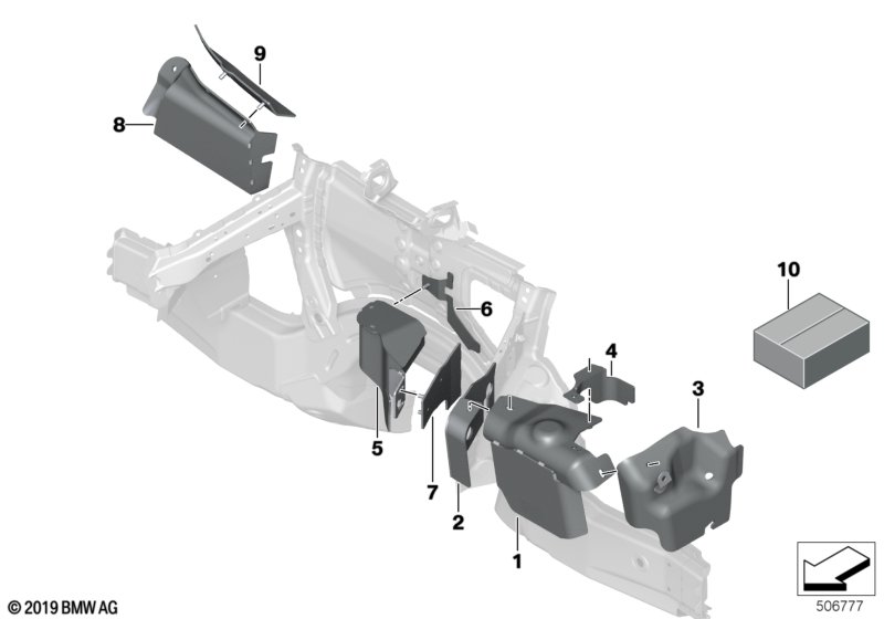 Opancerzenie komory silnika  (72_0933) dla BMW X5 G05 X5 M50iX SAV ECE