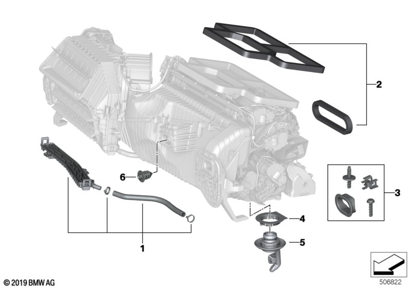 Części obudowy ogrzewania/klimatyzacji  (64_2406) dla BMW Z4 G29 Z4 20i Roa ECE