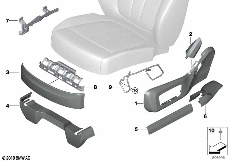 Siedzenie z tyłu, osłony siedzenia  (52_4593) dla BMW X7 G07 X7 40dX SAV ECE