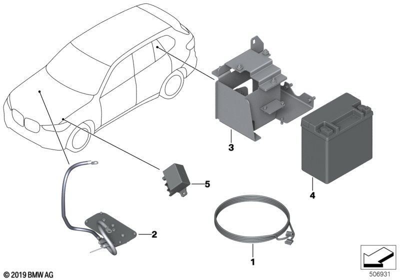 Akumulator dodatkowy Security-Kit  (61_6650) dla BMW X5 G05 X5 M50iX SAV ECE