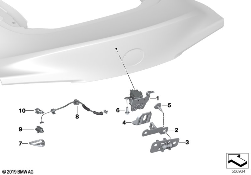 System zamykania tylnej klapy  (41_3753) dla BMW TMC Supra LCI Supra M40i Cou ECE