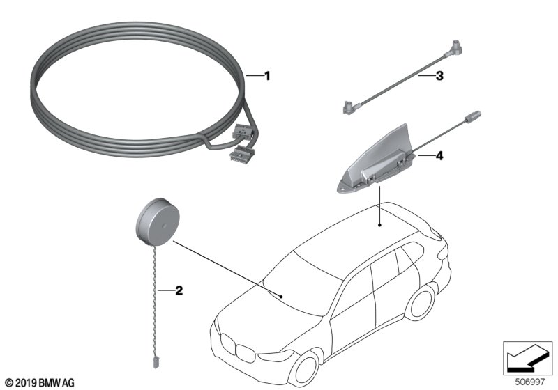 Instalacja radiowa Security-Kit  (61_6655) dla BMW X5 G05 X5 M50iX SAV ECE