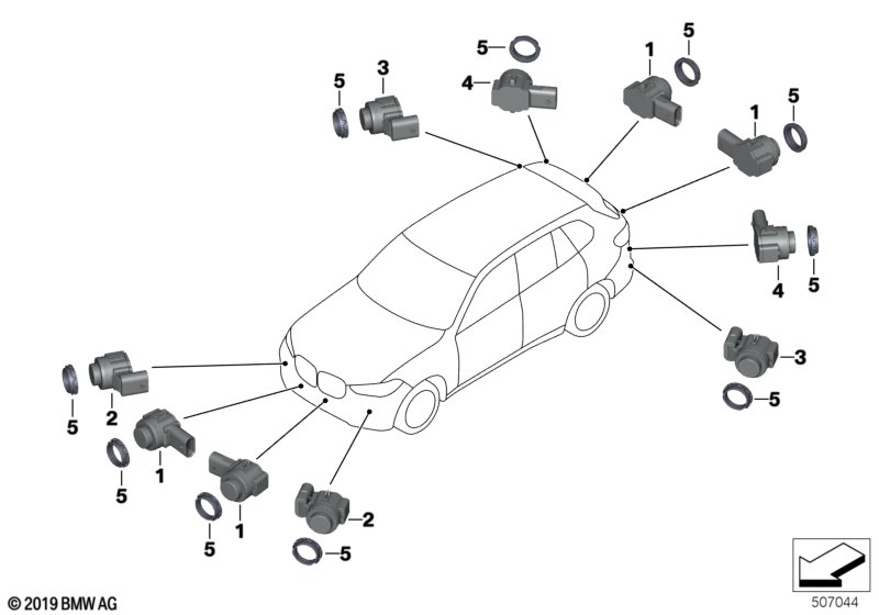 Park Distance Control (PDC)  (66_0583) dla BMW X5 M F95 X5 M SAV ECE