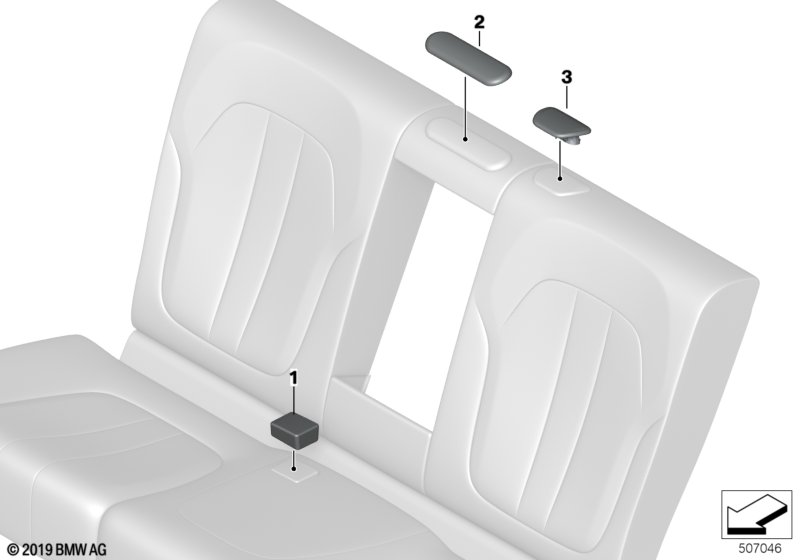 Siedzenie z tyłu, osłony siedzenia  (52_4678) dla BMW X5 G05 X5 M50iX SAV ECE