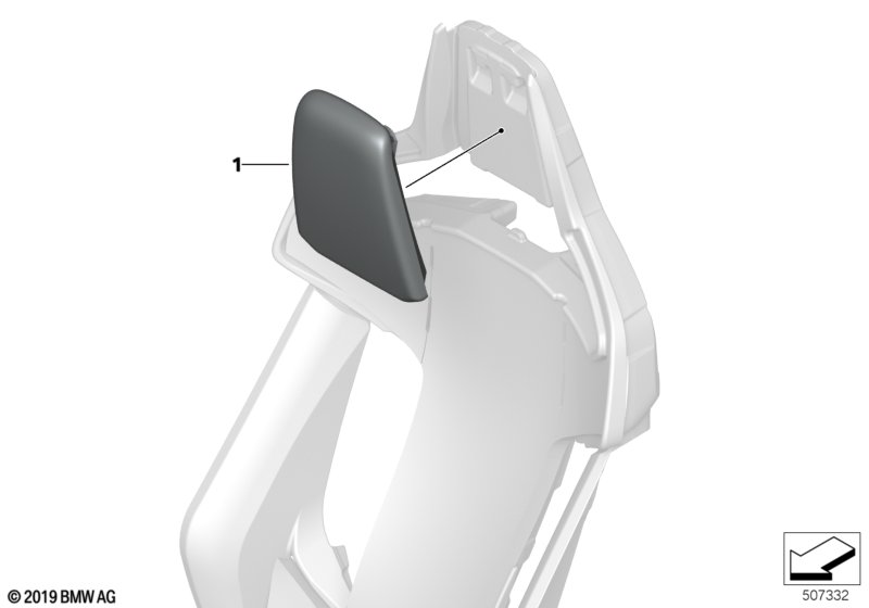 Fotel przedni, zagłówki  (52_4694) dla BMW 8' F93 M8 M8 Gra ECE