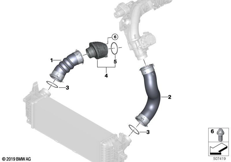 Przewód powietrza doładowania  (13_2150) dla BMW 3' G20 330dX Lim ECE