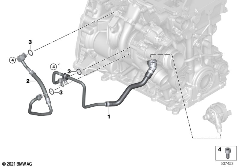 Układ chłodzenia turbosprężarki  (11_8492) dla BMW X4 G02 LCI X4 20iX SAC ECE