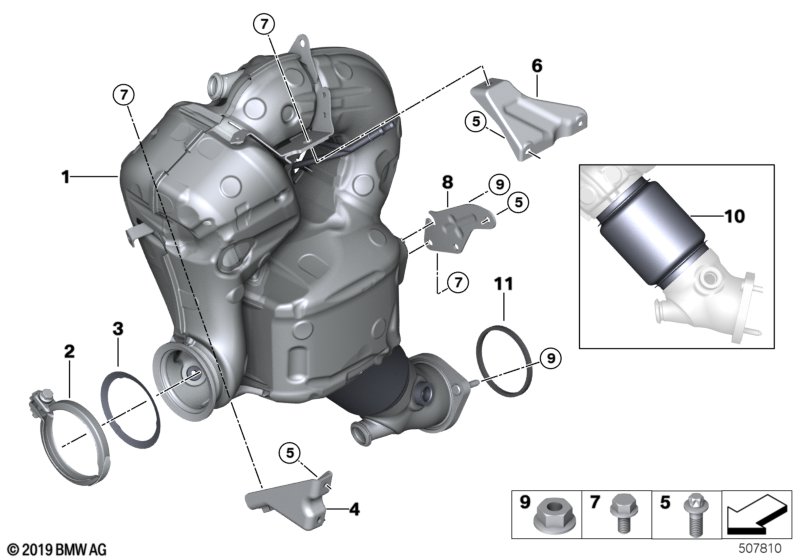 Katalizator/Przeciwpyłk. filtr paliwowy  (18_1783) dla BMW X4 G02 LCI X4 30dX SAC ECE