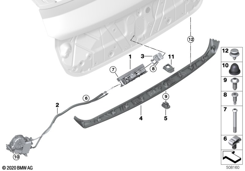 System zamykania tylnej klapy  (41_3224) dla BMW X6 G06 X6 40iX SAC ECE