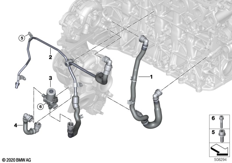 Układ chłodzenia turbosprężarki  (11_8644) dla BMW X4 G02 LCI X4 M40dX SAC ECE