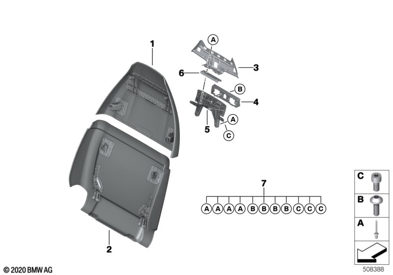 Fotel przedni, osłony oparcia  (52_4708) dla BMW X6 M F96 X6 M SAC ECE