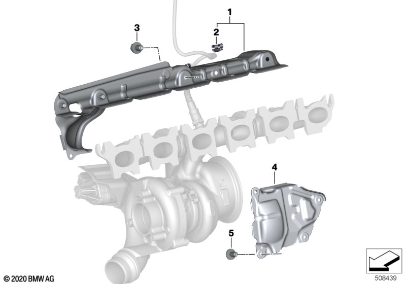 Turbosprężarka, osłona termiczna  (11_8649) dla BMW TMC Supra LCI Supra M40i Cou ECE