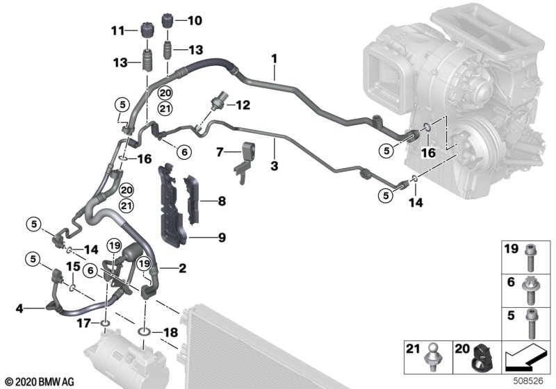 Przewody czynnika chłodniczego  (64_2211) dla BMW X1 F48 LCI X1 25eX SAV ECE