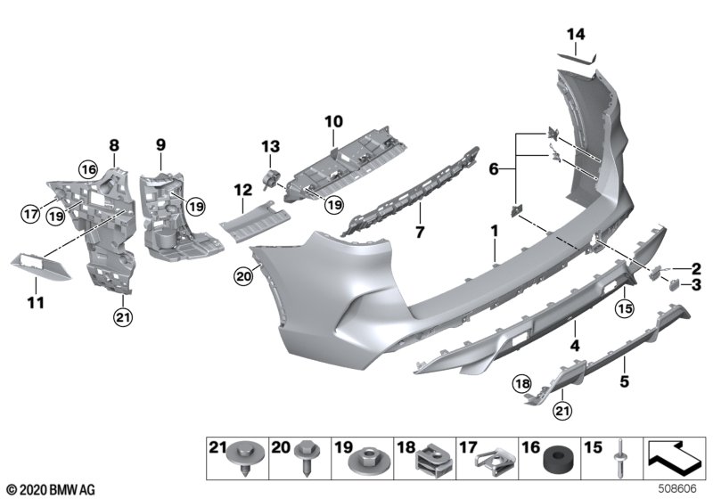 M Obudowa tylna  (51_Z050) dla BMW X5 M F95 X5 M SAV ECE