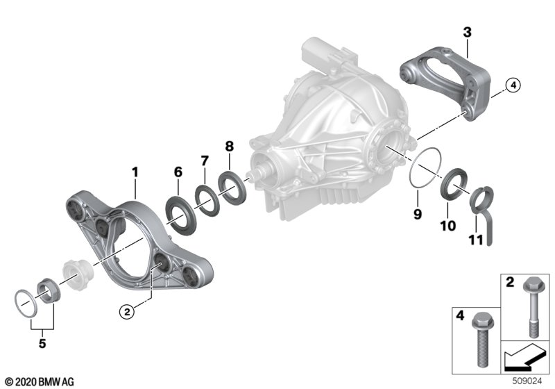 Adapter przekł. tylnej osi/ uszczelki  (33_1999) dla BMW 2' F87 M2 LCI M2 CS Cou ECE