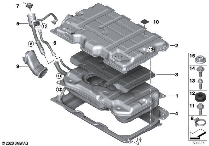 Zbiornik paliwa/Elementy dod.  (16_1482) dla BMW 5' G31 LCI 530eX Tou ECE