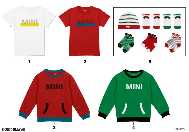 MINI Collection - Kinderbekleidung 2020  (80_1437) dla MINI F56 LCI JCW 3-drzwiowy ECE