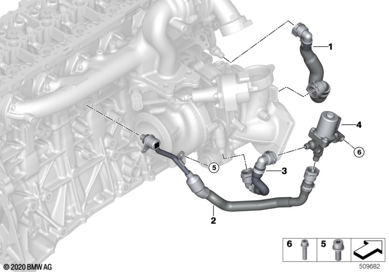 Układ chłodzenia turbosprężarki  (11_8706) dla BMW X3 G01 LCI X3 30dX SAV ECE