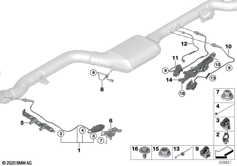 Czujniki spalin/sonda NOX / SCR  (13_2440) dla BMW X5 G05 X5 30dX SAV ECE