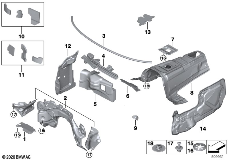 Izolacja dźwiękowa przednia  (51_3828) dla BMW 2' F87 M2 LCI M2 CS Cou ECE