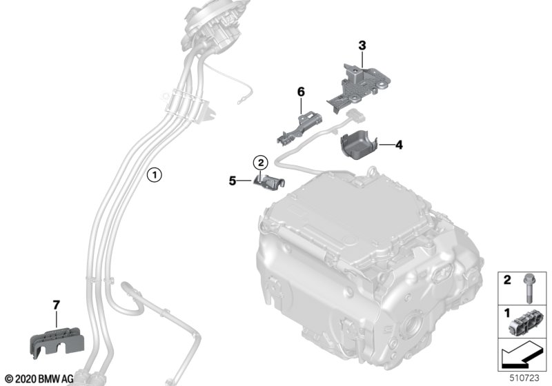 Elementy mocujące  (12_3070) dla BMW 7' G70 i7 eDrive50 Lim ECE
