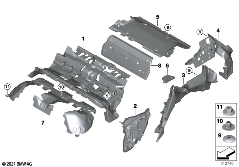 Izolacja dźwiękowa tylna  (51_Z256) dla BMW i iX I20 iX M60 SAV ECE